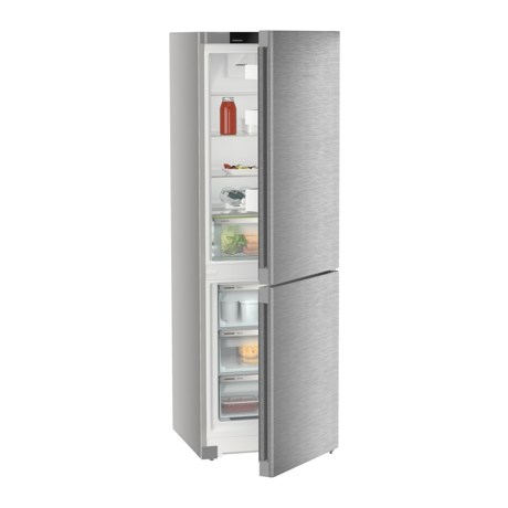 Combina frigorifica Liebherr CNsdc 5203 Pure, NoFrost, EasyFresh, 60 cm, 330 l, SuperCool, VarioSpace, Display Touch, Clasa C, Inox antiamprenta